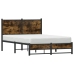 Estructura de cama sin colchón metal roble ahumado 120x200 cm