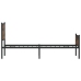 Estructura de cama sin colchón metal roble ahumado 100x200 cm