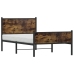 Estructura de cama sin colchón metal roble ahumado 107x203 cm