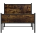 Estructura de cama sin colchón metal roble ahumado 107x203 cm