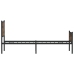 Estructura de cama sin colchón metal roble ahumado 107x203 cm