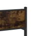 Estructura de cama sin colchón metal roble ahumado 107x203 cm