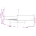 Estructura de cama sin colchón metal roble ahumado 107x203 cm