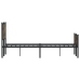 Estructura de cama sin colchón metal roble ahumado 120x190 cm