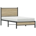 Estructura de cama con cabecero metal roble Sonoma 90x190 cm