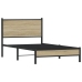Estructura de cama sin colchón metal roble Sonoma 107x203 cm