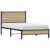 Estructura de cama sin colchón metal roble Sonoma 107x203 cm