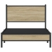 Estructura de cama sin colchón metal roble Sonoma 107x203 cm