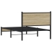 Estructura de cama sin colchón metal roble Sonoma 107x203 cm