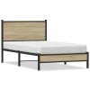 Estructura de cama sin colchón metal roble Sonoma 107x203 cm