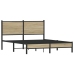 Estructura de cama sin colchón metal roble Sonoma 137x190 cm