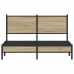 Estructura de cama sin colchón metal roble Sonoma 137x190 cm