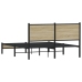Estructura de cama sin colchón metal roble Sonoma 137x190 cm