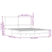 Estructura de cama sin colchón metal roble Sonoma 137x190 cm