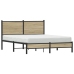 Estructura de cama con cabecero metal roble Sonoma 140x190 cm