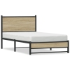 Estructura de cama sin colchón metal roble Sonoma 107x203 cm