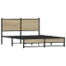 Estructura de cama sin colchón metal roble Sonoma 140x190 cm