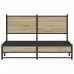 Estructura de cama sin colchón metal roble Sonoma 140x190 cm
