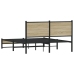 Estructura de cama sin colchón metal roble Sonoma 140x190 cm