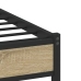 Estructura de cama sin colchón metal roble Sonoma 140x190 cm