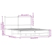 Estructura de cama sin colchón metal roble Sonoma 140x190 cm