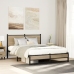 Estructura de cama sin colchón metal roble Sonoma 140x200 cm