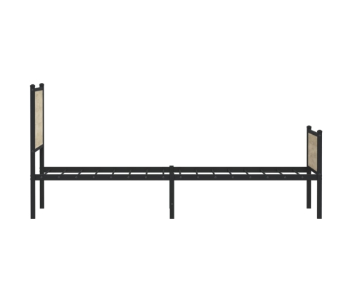 Estructura de cama sin colchón metal roble Sonoma 107x203 cm