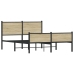 Estructura de cama sin colchón metal roble Sonoma 137x190 cm