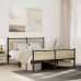 Estructura de cama sin colchón metal roble Sonoma 137x190 cm