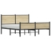 Estructura de cama sin colchón metal roble Sonoma 137x190 cm