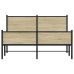 Estructura de cama sin colchón metal roble Sonoma 137x190 cm