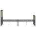 Estructura de cama sin colchón metal roble Sonoma 137x190 cm