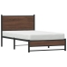 Estructura de cama sin colchón metal marrón roble 100x200 cm