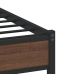 Estructura de cama sin colchón metal marrón roble 100x200 cm