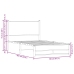 Estructura de cama sin colchón metal marrón roble 100x200 cm
