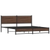 Estructura de cama sin colchón metal marrón roble 160x200 cm