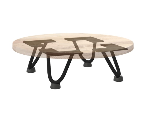 Patas de mesa tipo horquilla 4 unidades acero macizo negro 10cm