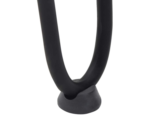 Patas de mesa tipo horquilla 4 unidades acero macizo negro 10cm