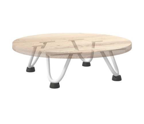 Patas de mesa tipo horquilla 4 uds acero macizo blanco 10 cm