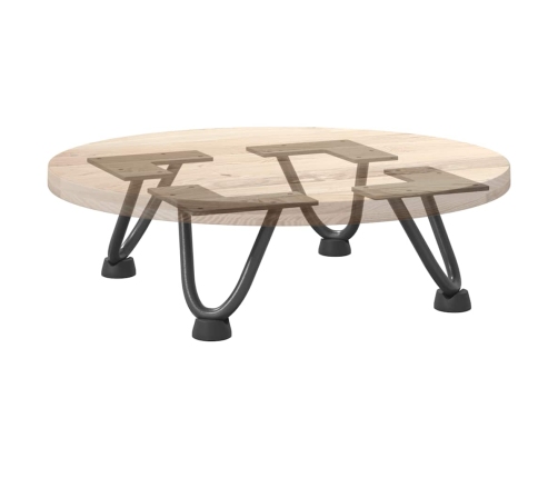 Patas de mesa tipo horquilla 4 uds acero macizo antracita 10 cm