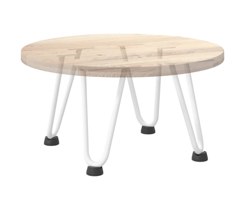 Patas de mesa tipo horquilla 4 uds acero macizo blanco 20 cm