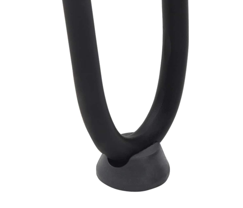 Patas de mesa tipo horquilla 4 uds acero macizo negro 30 cm