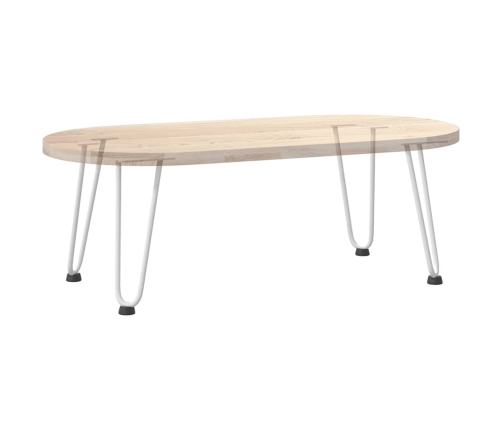 Patas de mesa tipo horquilla 4 uds acero macizo blanco 30 cm