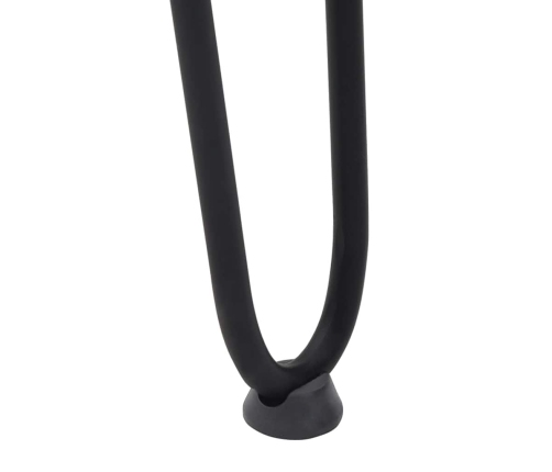 Patas de mesa tipo horquilla 4 uds acero macizo negro 42 cm