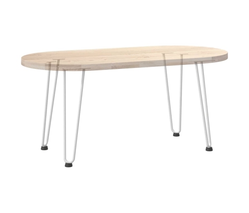 Patas de mesa tipo horquilla 4 uds acero macizo blanco 42 cm