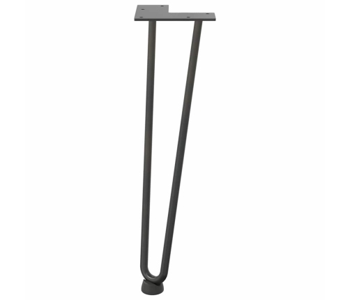 Patas de mesa tipo horquilla 4 uds acero macizo antracita 42 cm