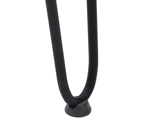 Patas de mesa tipo horquilla 4 uds acero macizo negro 72 cm