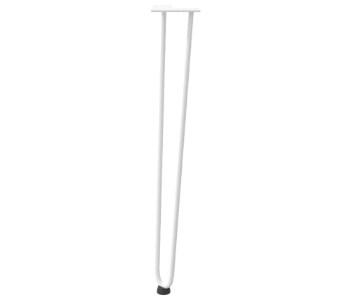 Patas de mesa tipo horquilla 4 uds acero macizo blanco 72 cm