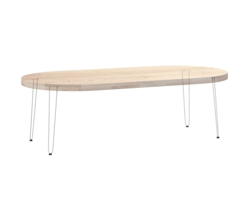 Patas de mesa tipo horquilla 4 uds acero macizo blanco 72 cm