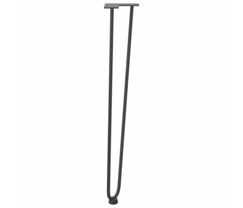 Patas de mesa tipo horquilla 4 uds acero macizo antracita 72 cm